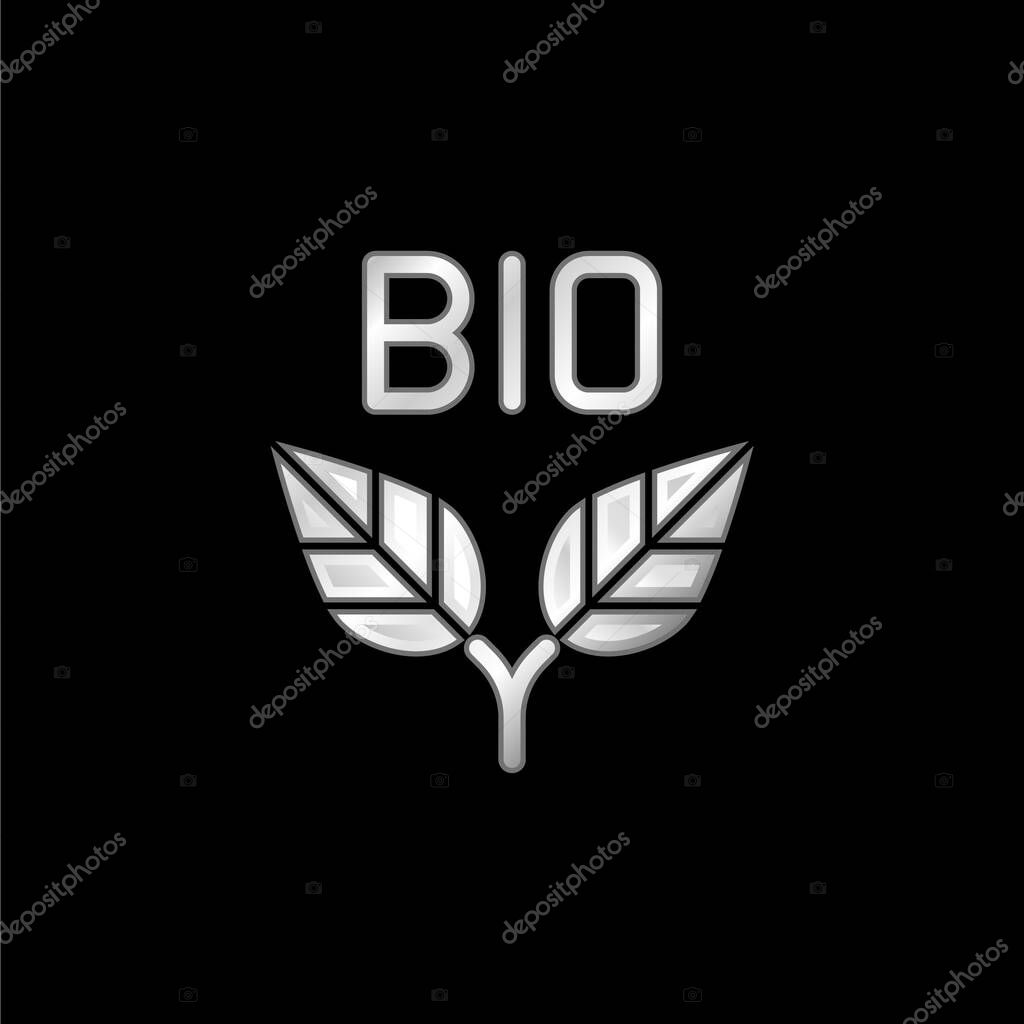 Bio silver plated metallic icon