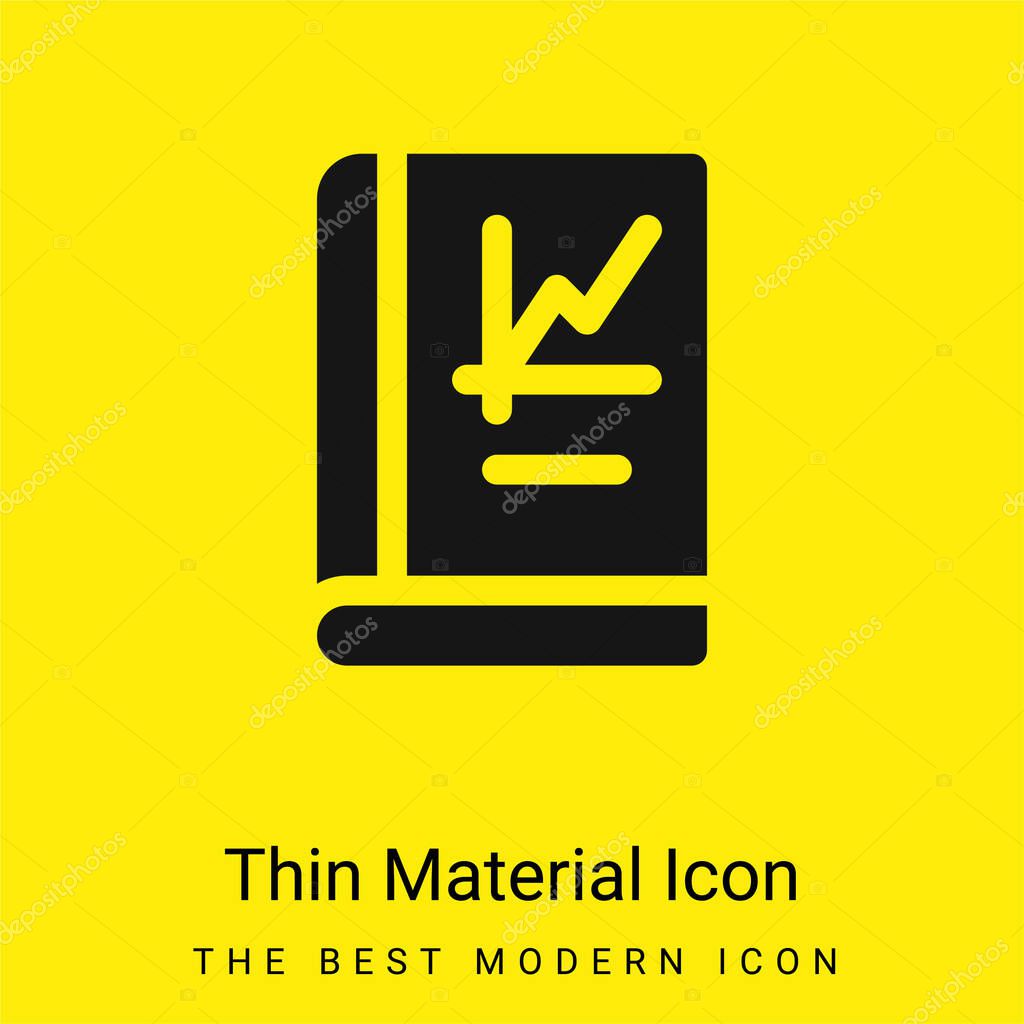 Book minimal bright yellow material icon