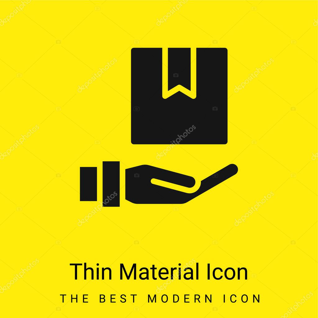 Box minimal bright yellow material icon