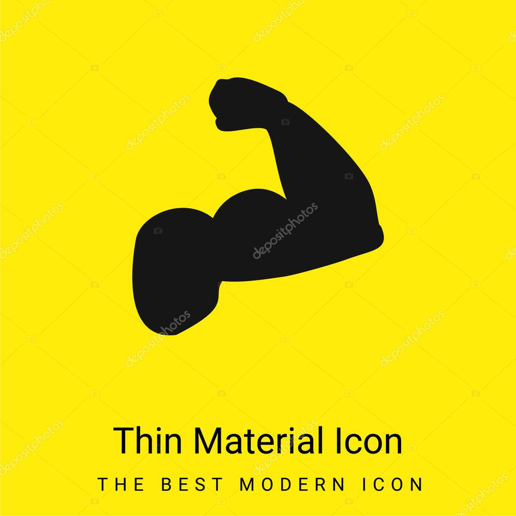Biceps Of A Man minimal bright yellow material icon