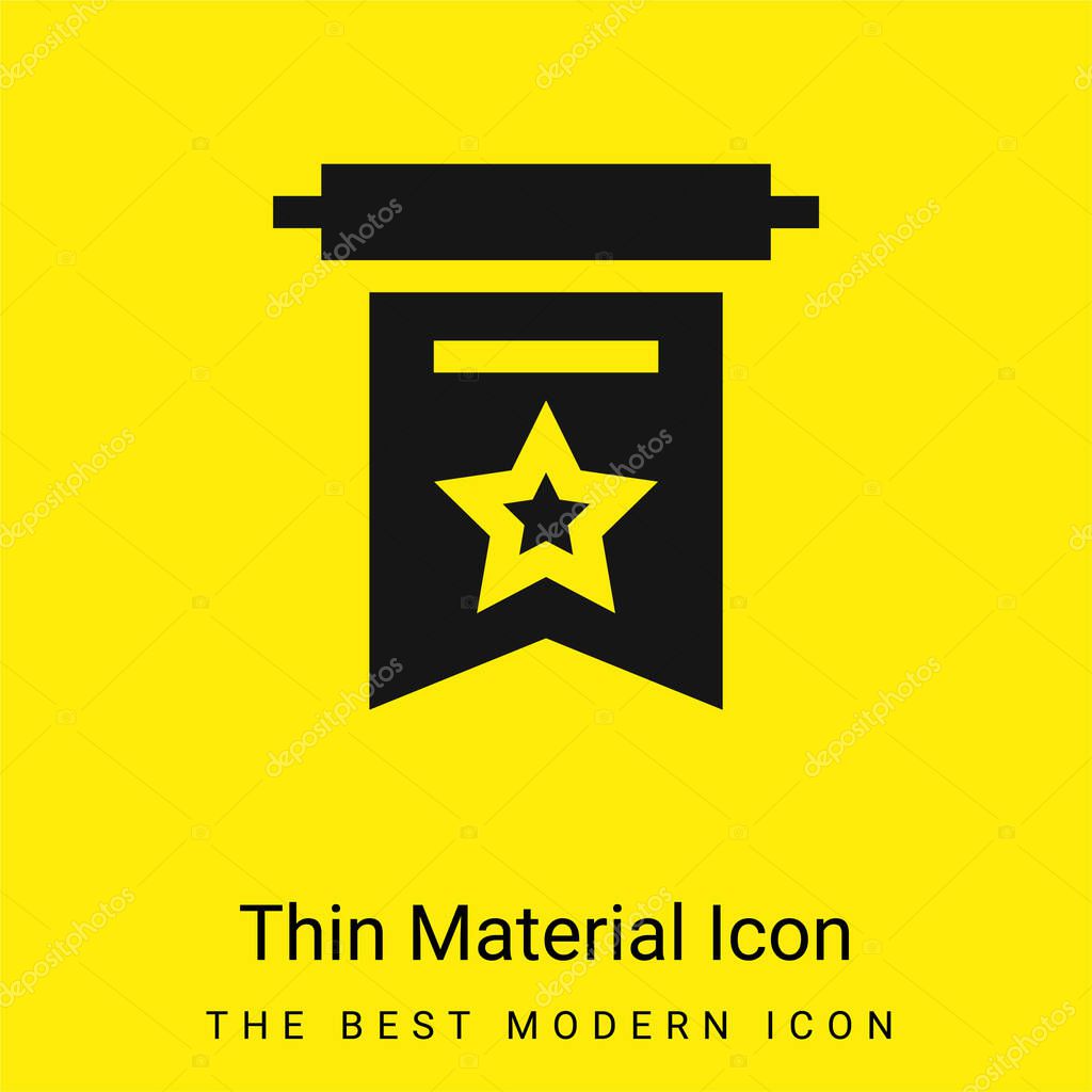 Banner minimal bright yellow material icon