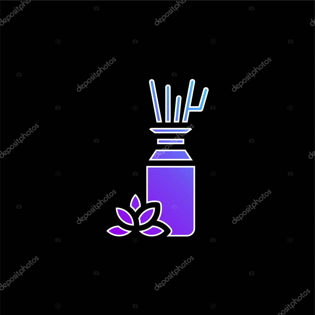 Aromatherapy blue gradient vector icon
