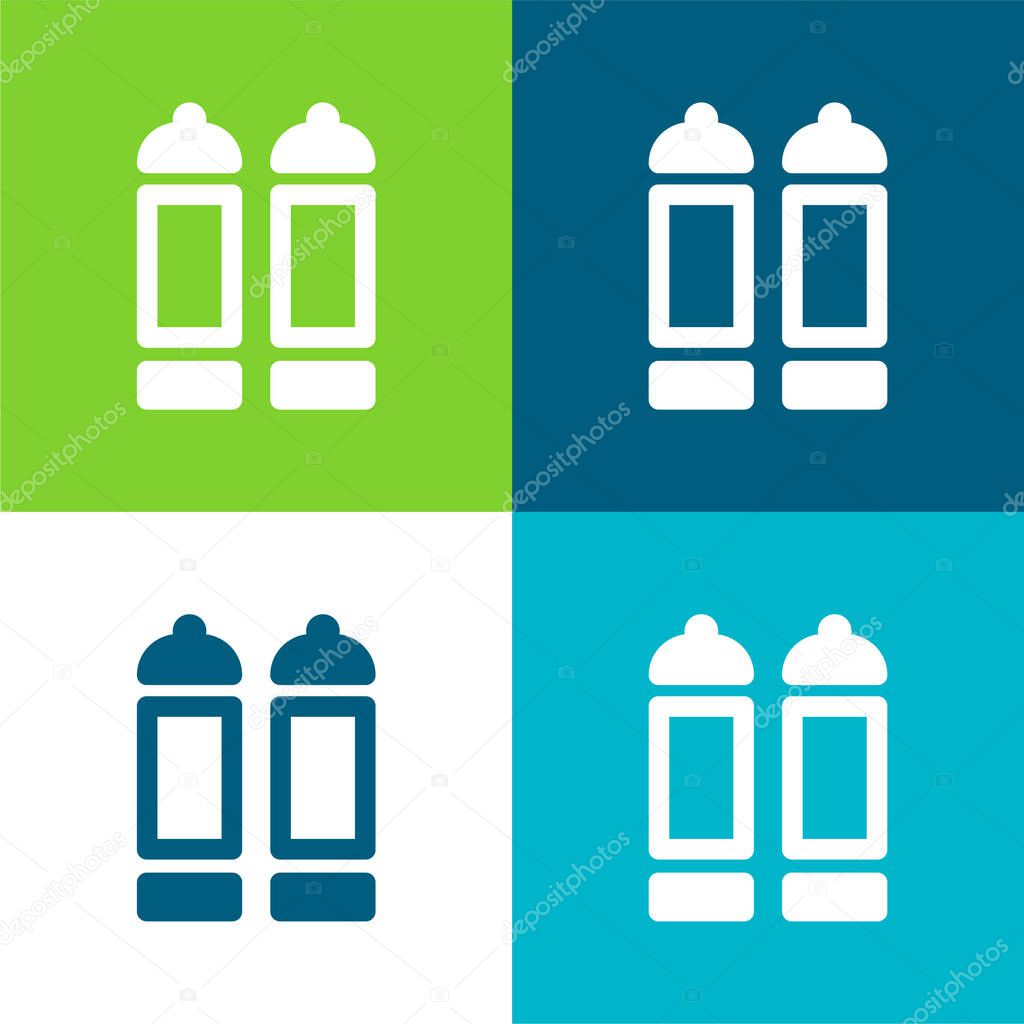 Big Spice Rack Flat four color minimal icon set