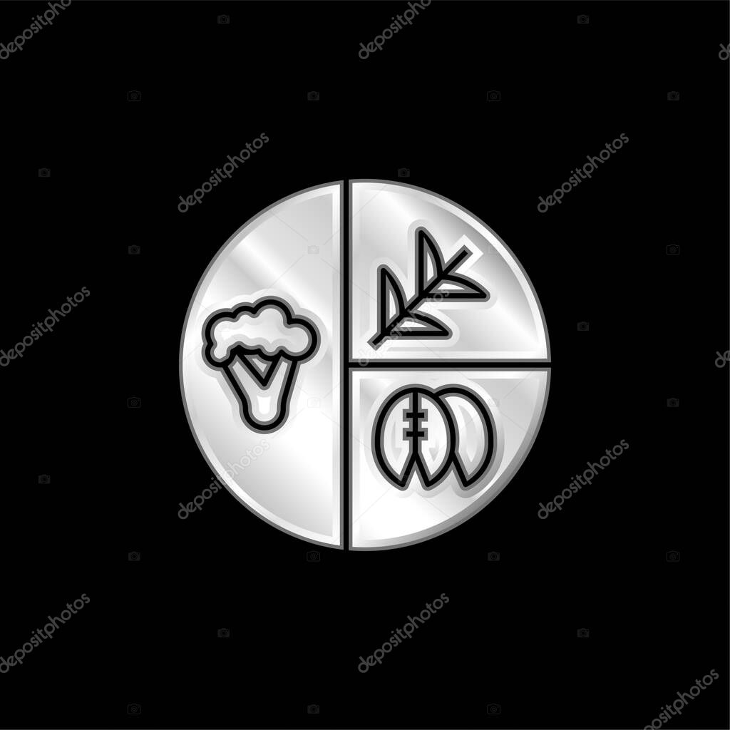 Balanced Diet silver plated metallic icon