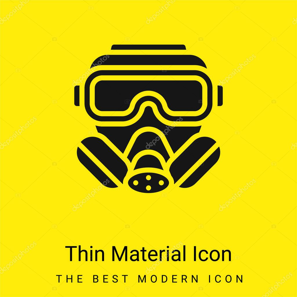 Biological Hazard minimal bright yellow material icon