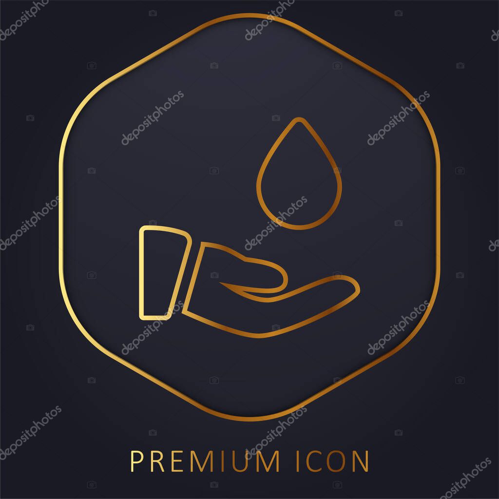Blood golden line premium logo or icon