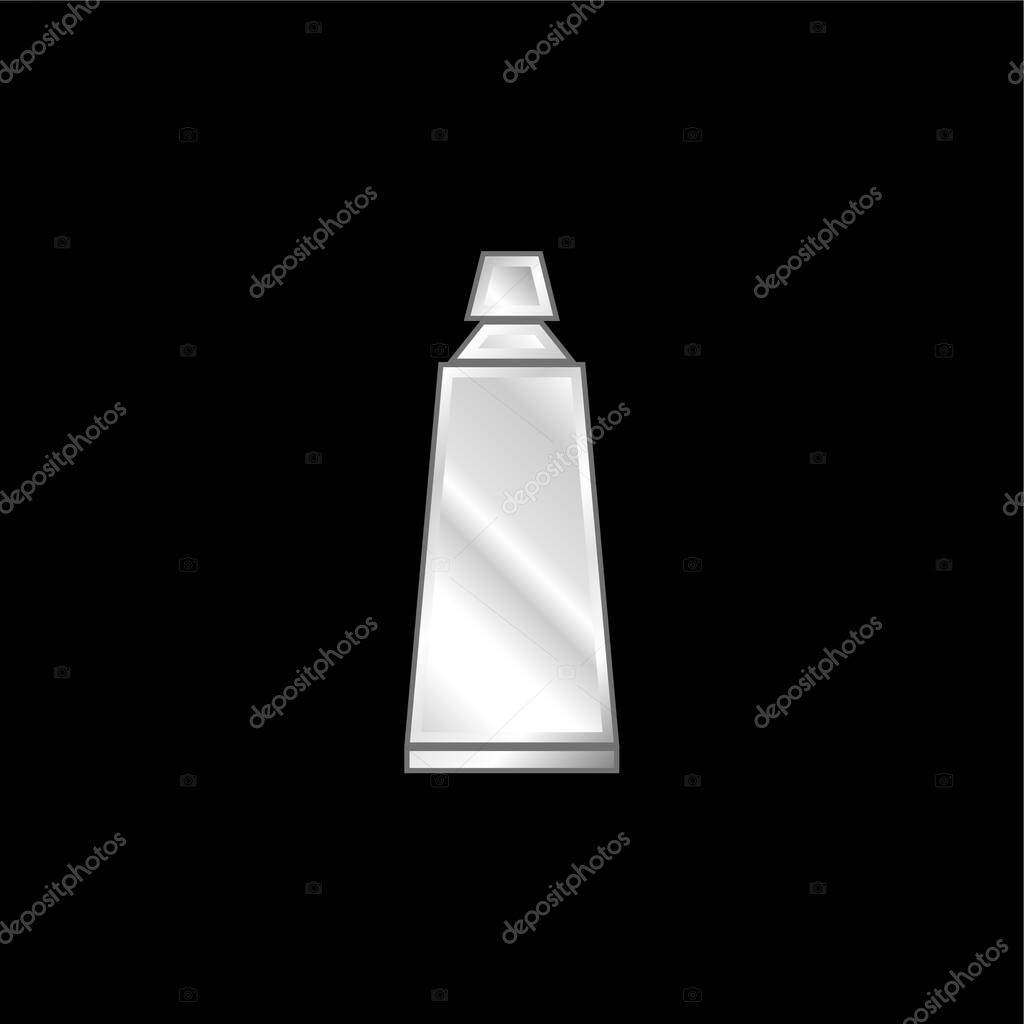 Bathroom Toothpaste Tube silver plated metallic icon