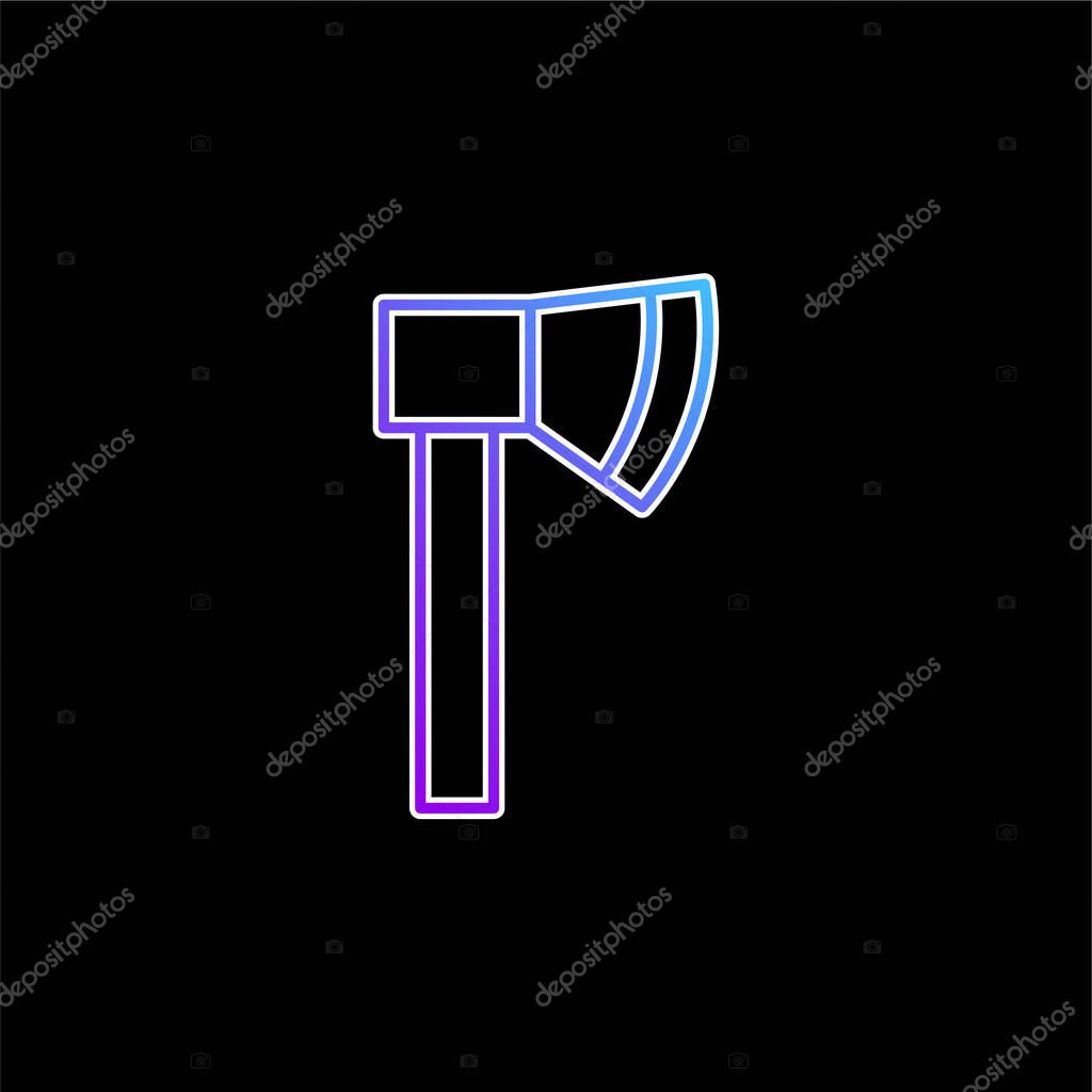 Axe blue gradient vector icon