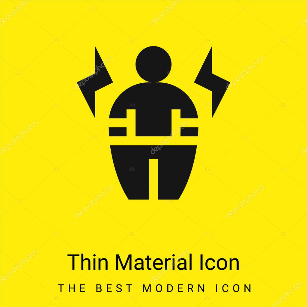 Body Positive minimal bright yellow material icon