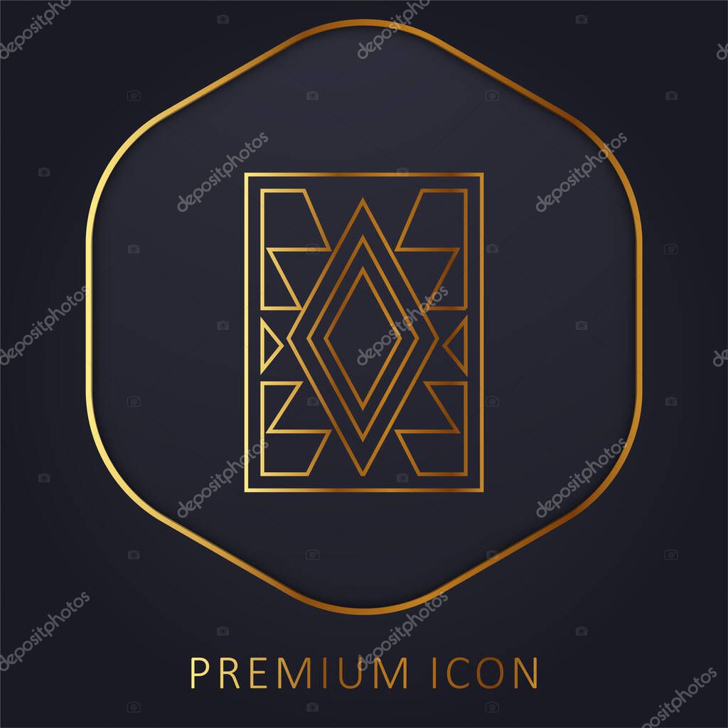 Artisanal Rug Of Mexico golden line premium logo or icon
