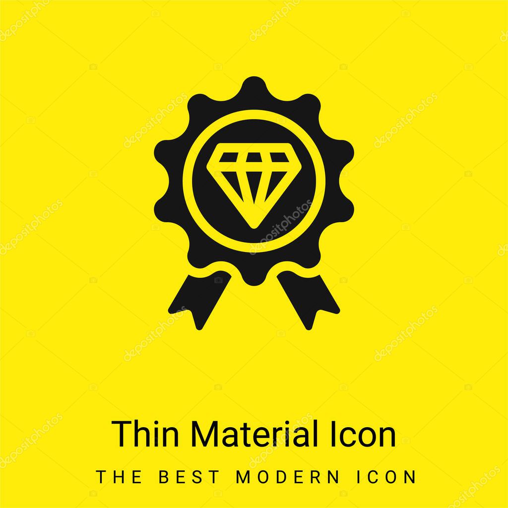 Badge minimal bright yellow material icon