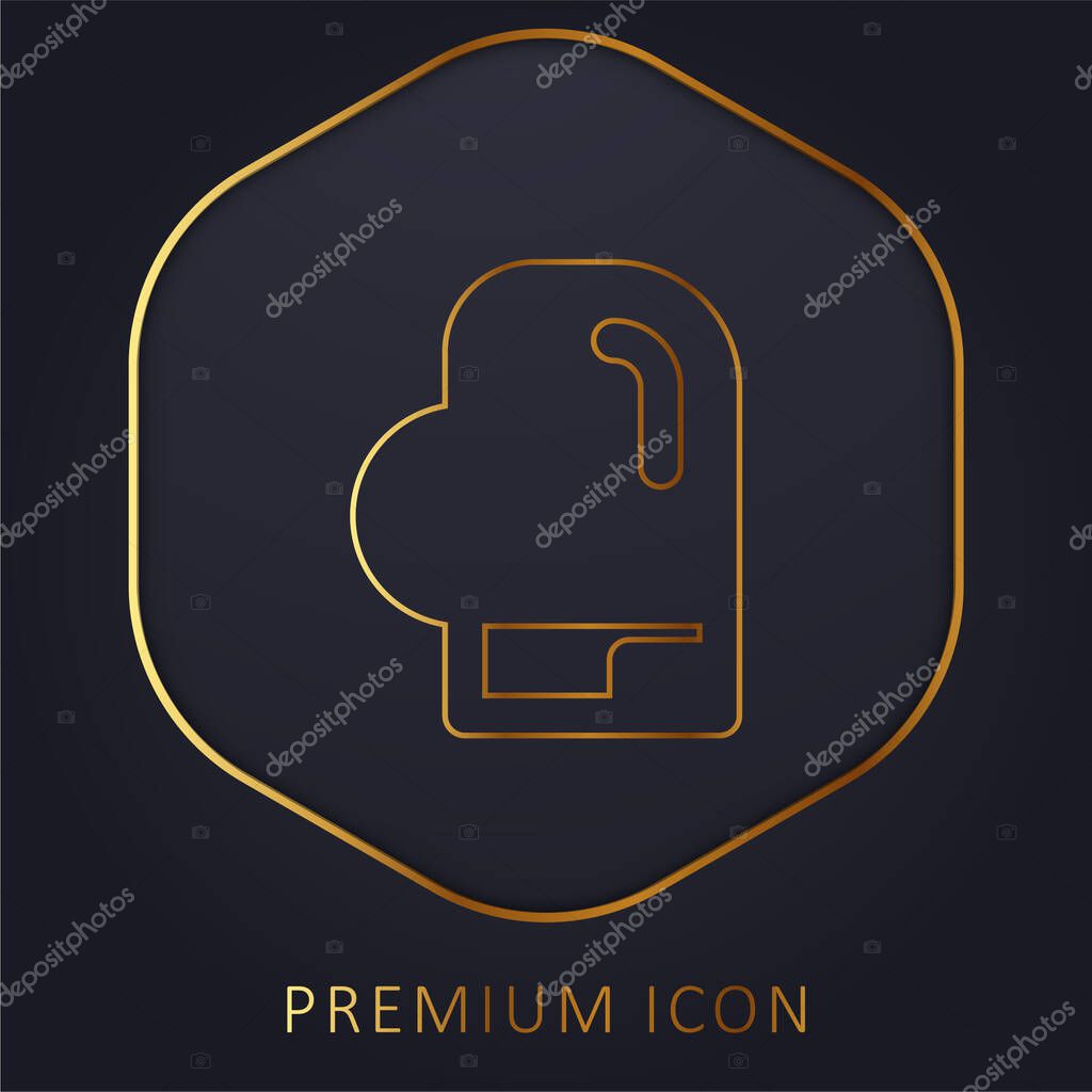 Boxing golden line premium logo or icon