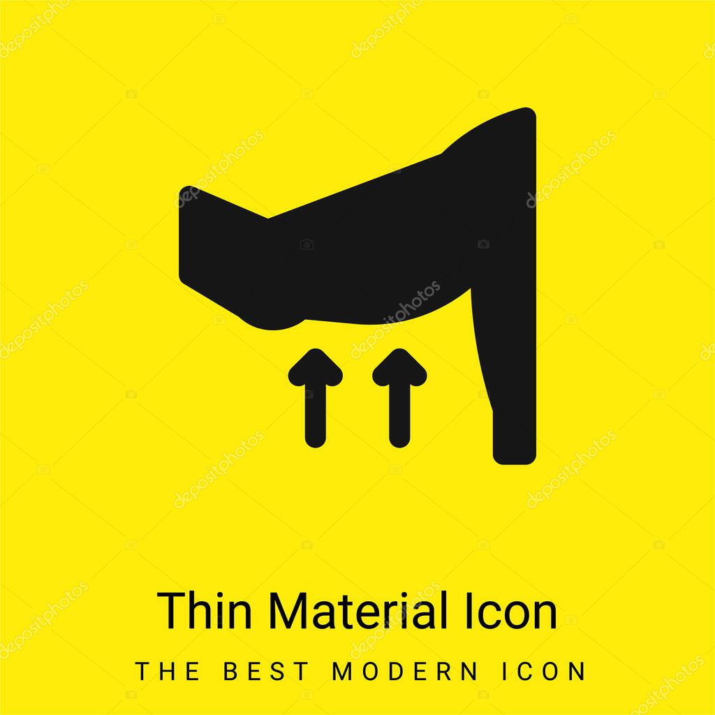 Arm minimal bright yellow material icon