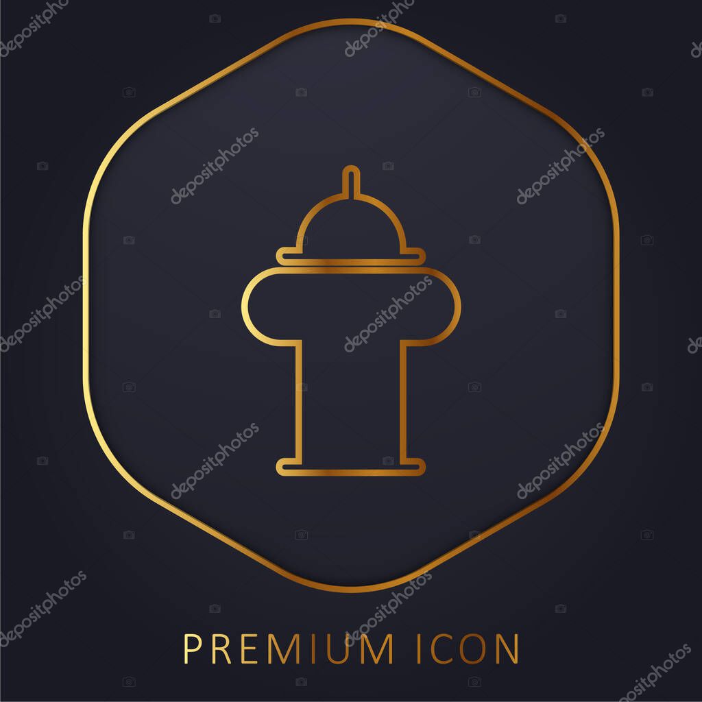 Big Fireplug golden line premium logo or icon