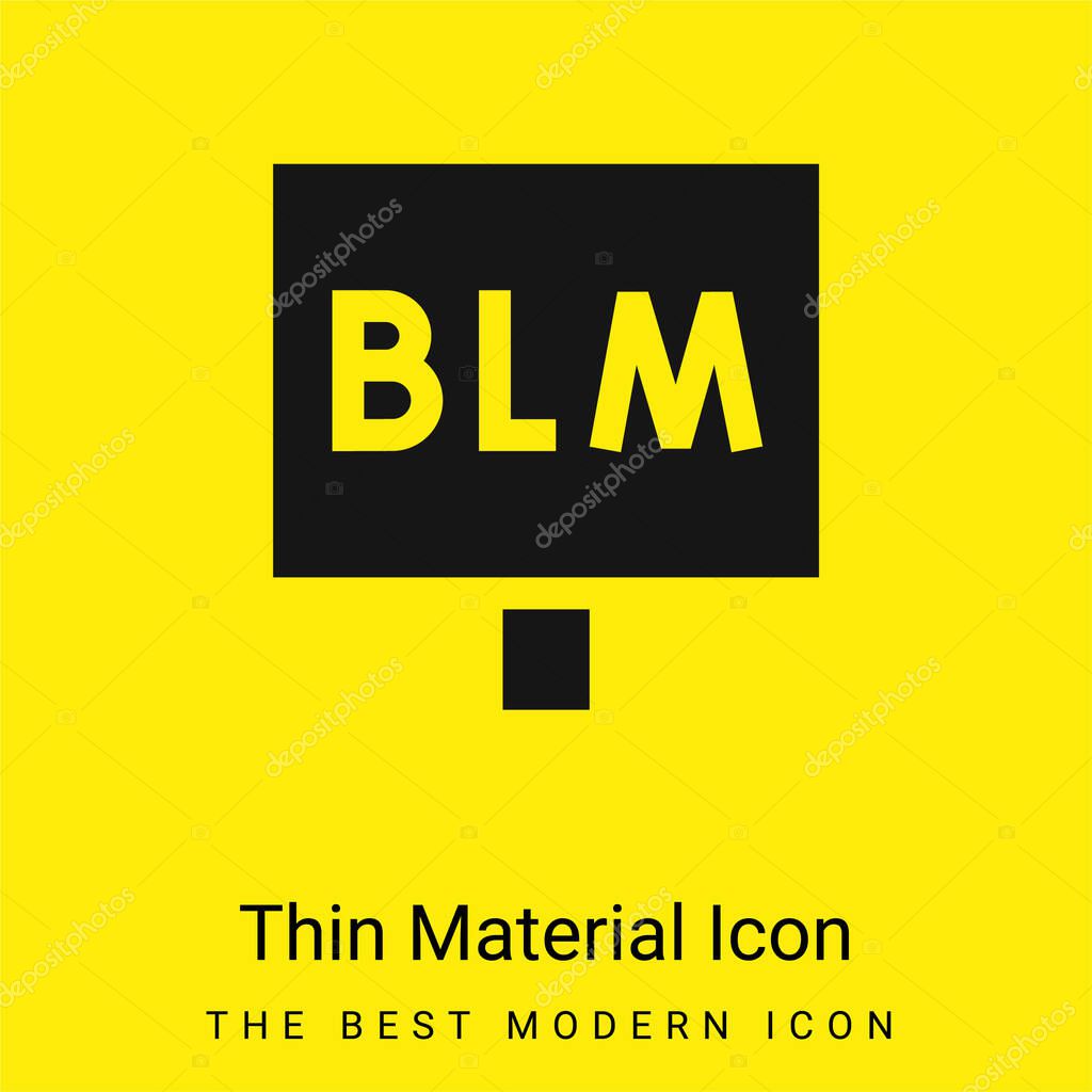 Blm minimal bright yellow material icon