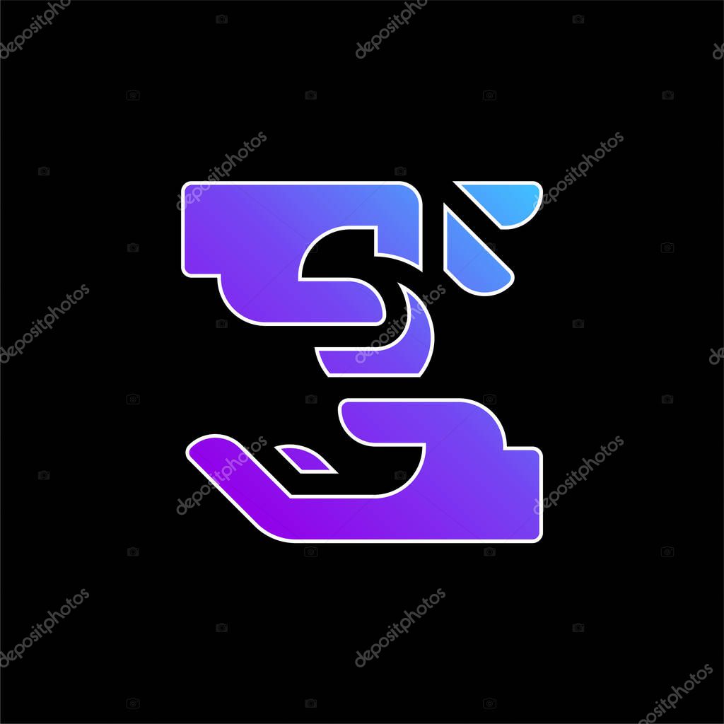 Alms blue gradient vector icon