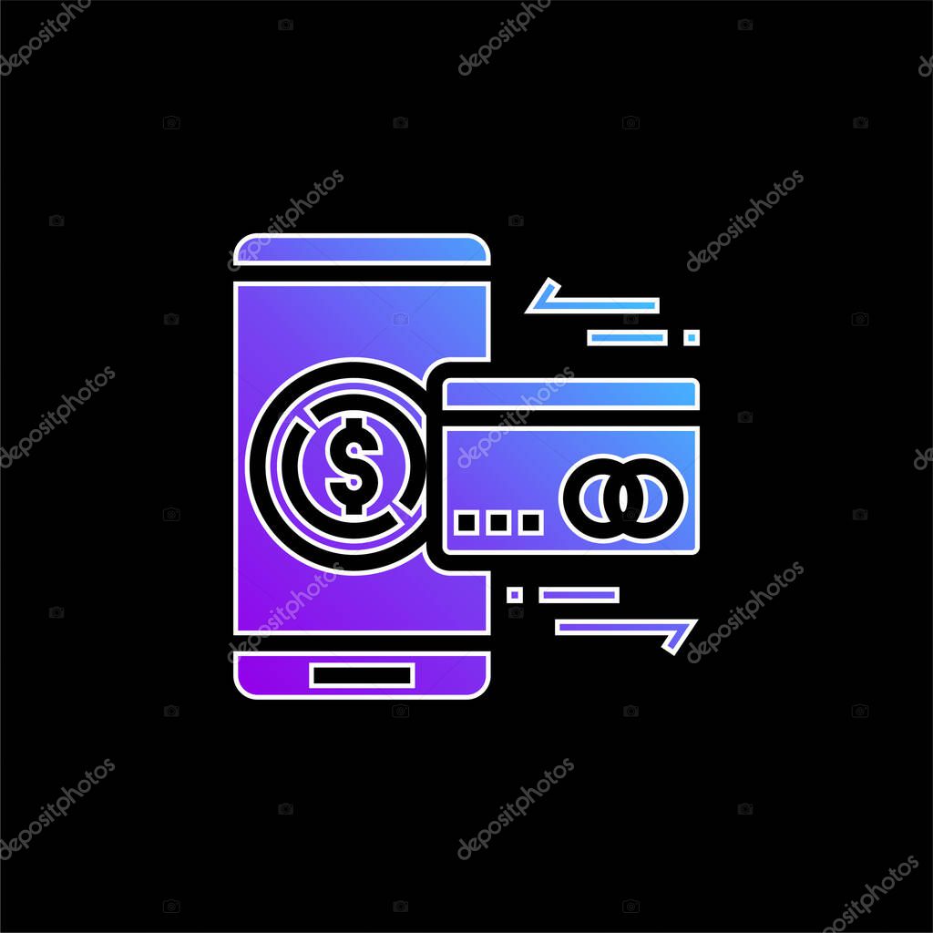 Account blue gradient vector icon