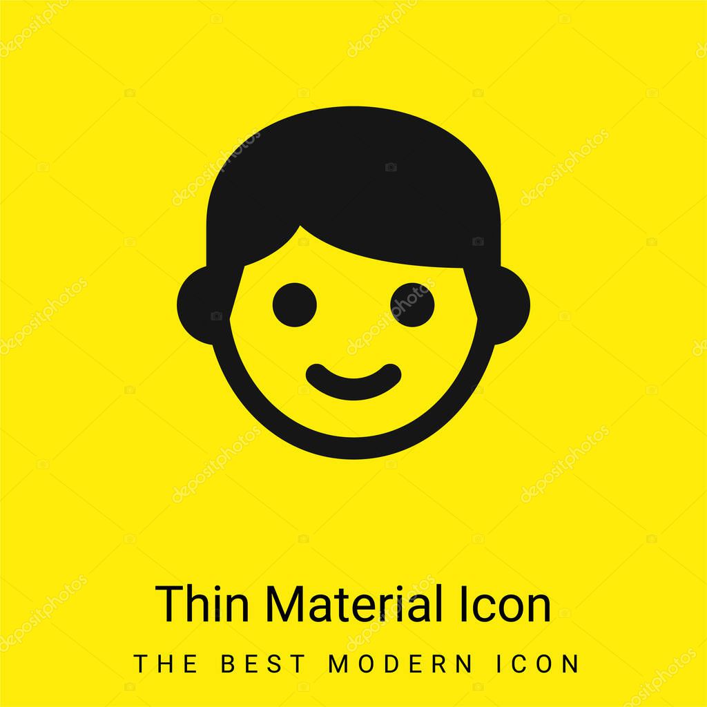 Boy minimal bright yellow material icon