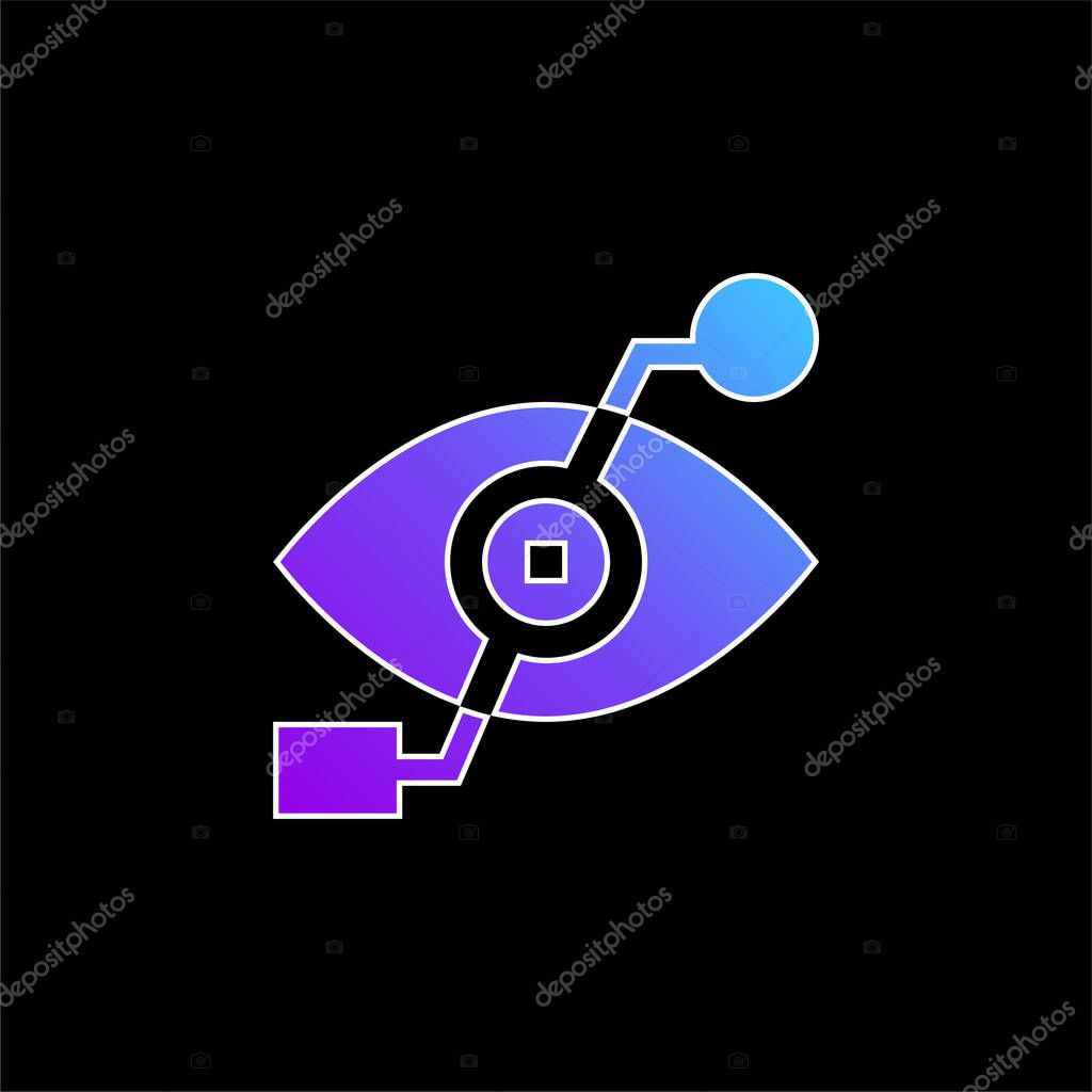 Bionic Eye blue gradient vector icon
