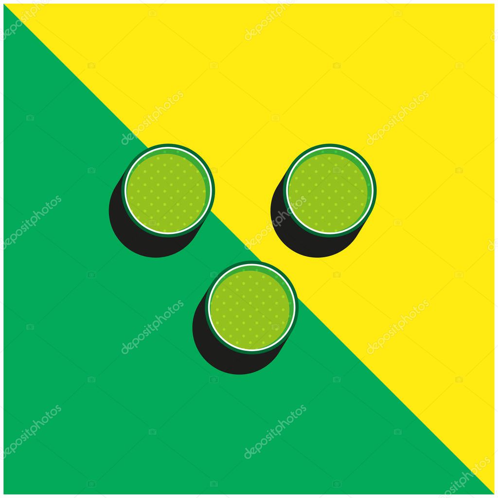 Because Mathematical Symbol Green and yellow modern 3d vector icon logo