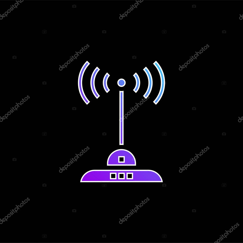 Antenna blue gradient vector icon