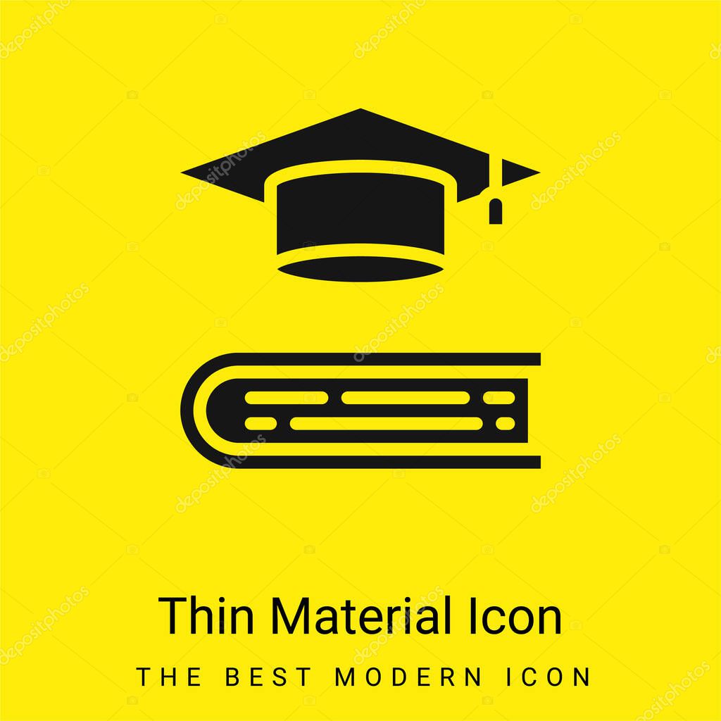 Book minimal bright yellow material icon