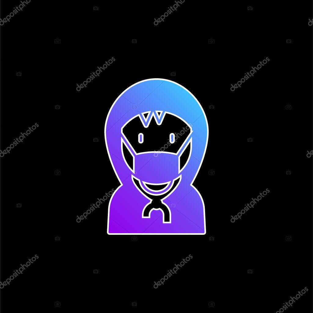 Boy blue gradient vector icon