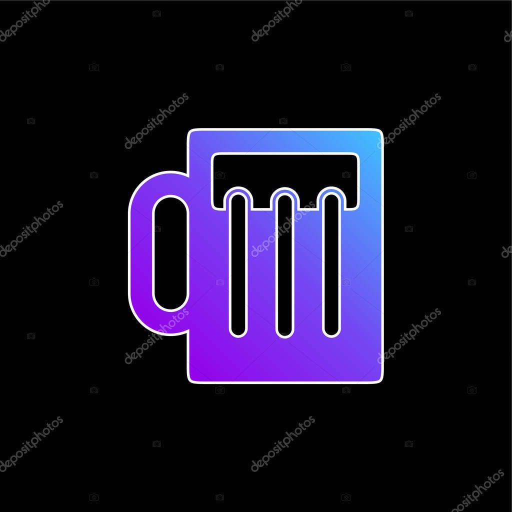 Beer Jar blue gradient vector icon