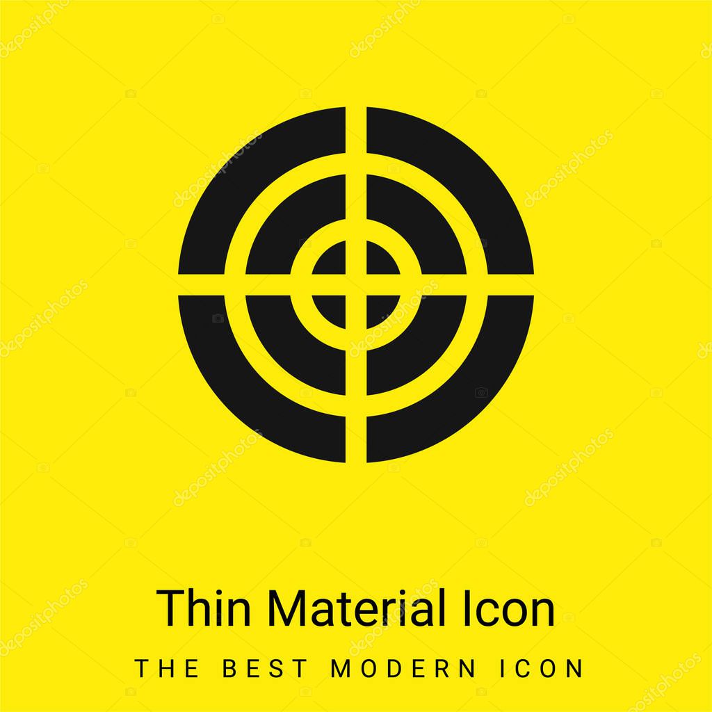Aim minimal bright yellow material icon