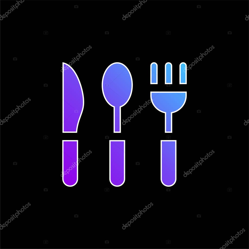 Baby Cutlery blue gradient vector icon