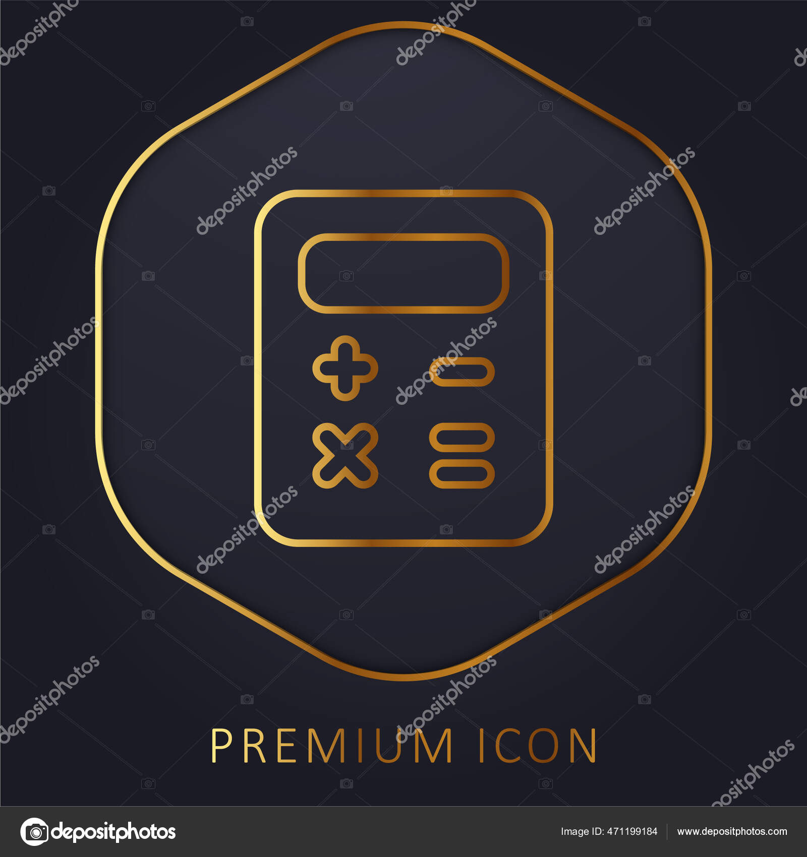 Balance Sheet Golden Line Premium Logo Icon Stock Vector Image by
