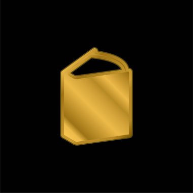 Büyük Kitap altın kaplama metalik simge veya logo vektörü