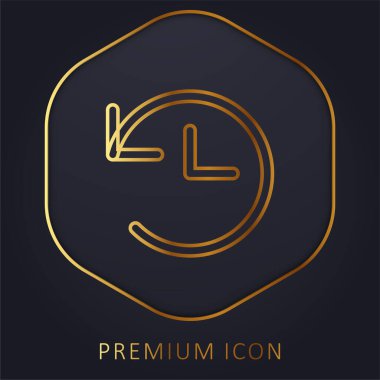 Arrow altın çizgi premium logosu veya simgesi
