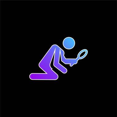 Arkeolog mavi gradyan vektör simgesi