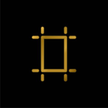 Sanatsal altın kaplama metalik simge veya logo vektörü