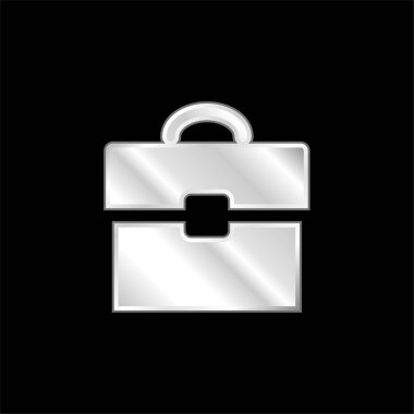 Siyah Portföy Gümüş kaplama metalik simge