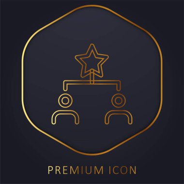 En iyi altın çizgi prim logosu veya simgesi