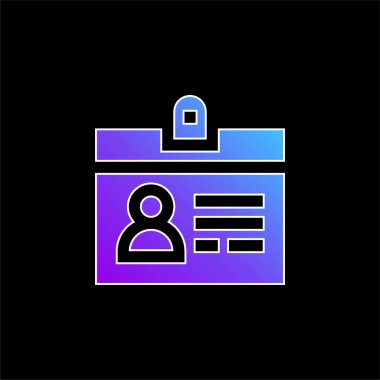 Akreditasyon mavi gradyan vektör simgesi