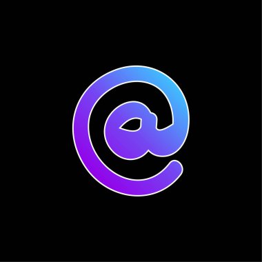 Mavi gradyan vektör simgesinde