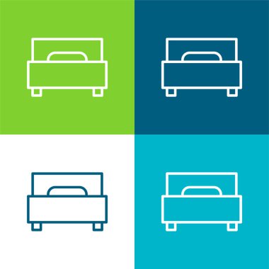 Yatak Düz 4 renk en küçük simge kümesi