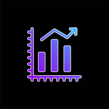 Çubuk Mavi Gradyan vektör simgesi