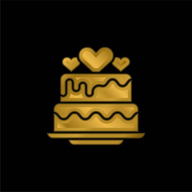 Baker altın kaplamalı metalik simge veya logo vektörü
