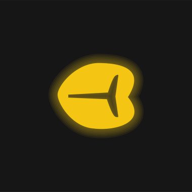 Biftek sarısı parlak neon ikonu