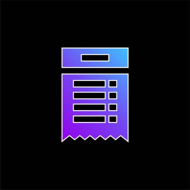 Bill mavi gradyan vektör simgesi