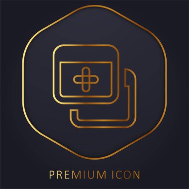 Altın çizgi premium logo veya simge ekle