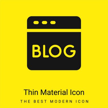 Blog minimal bright yellow material icon clipart