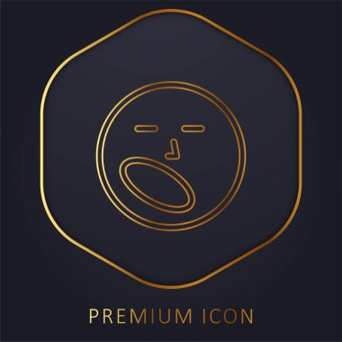 Boring golden line premium logo or icon clipart