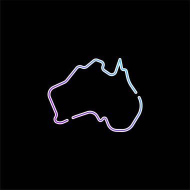Australia blue gradient vector icon clipart
