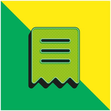 Yer imi Yeşil ve sarı modern 3d vektör simgesi logosu