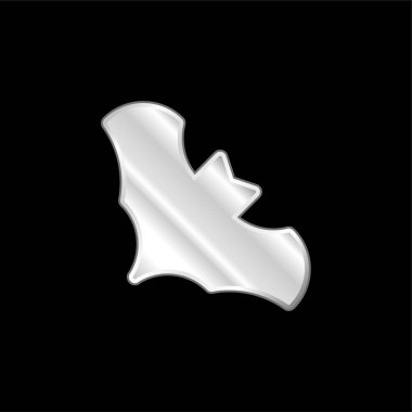 Yarasa gümüş kaplama metalik simge